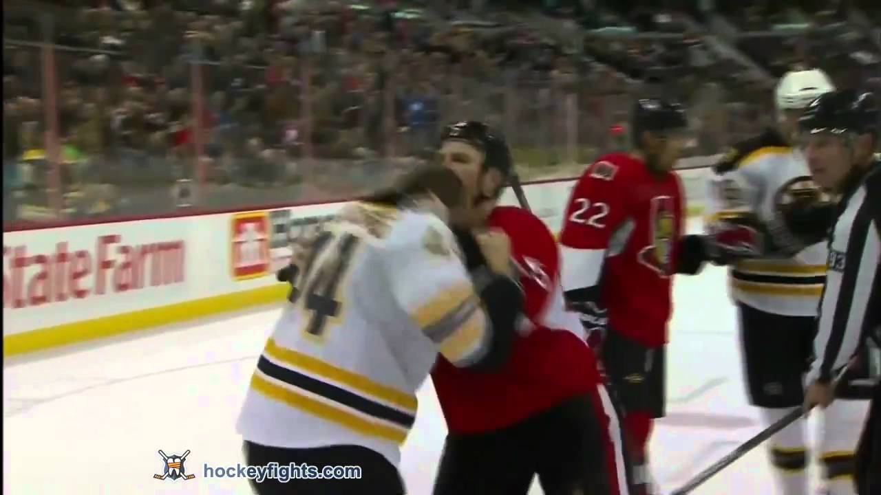 Dennis Seidenberg vs Chris Neil Oct 30, 2010