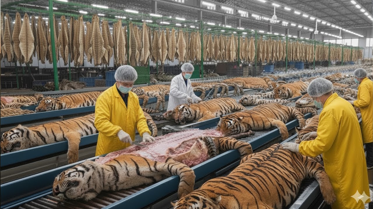 Tiger Skin Turns Into $10,000 Luxury Jackets 😱|| Inside Factory