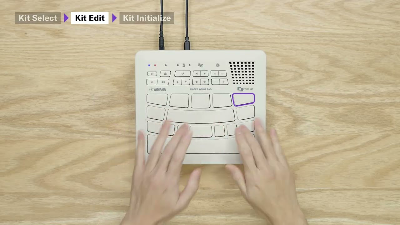 Yamaha FGDP-30 &ndash; Manual Video #1 1. Kit Select 2. Edit 3. Initialize