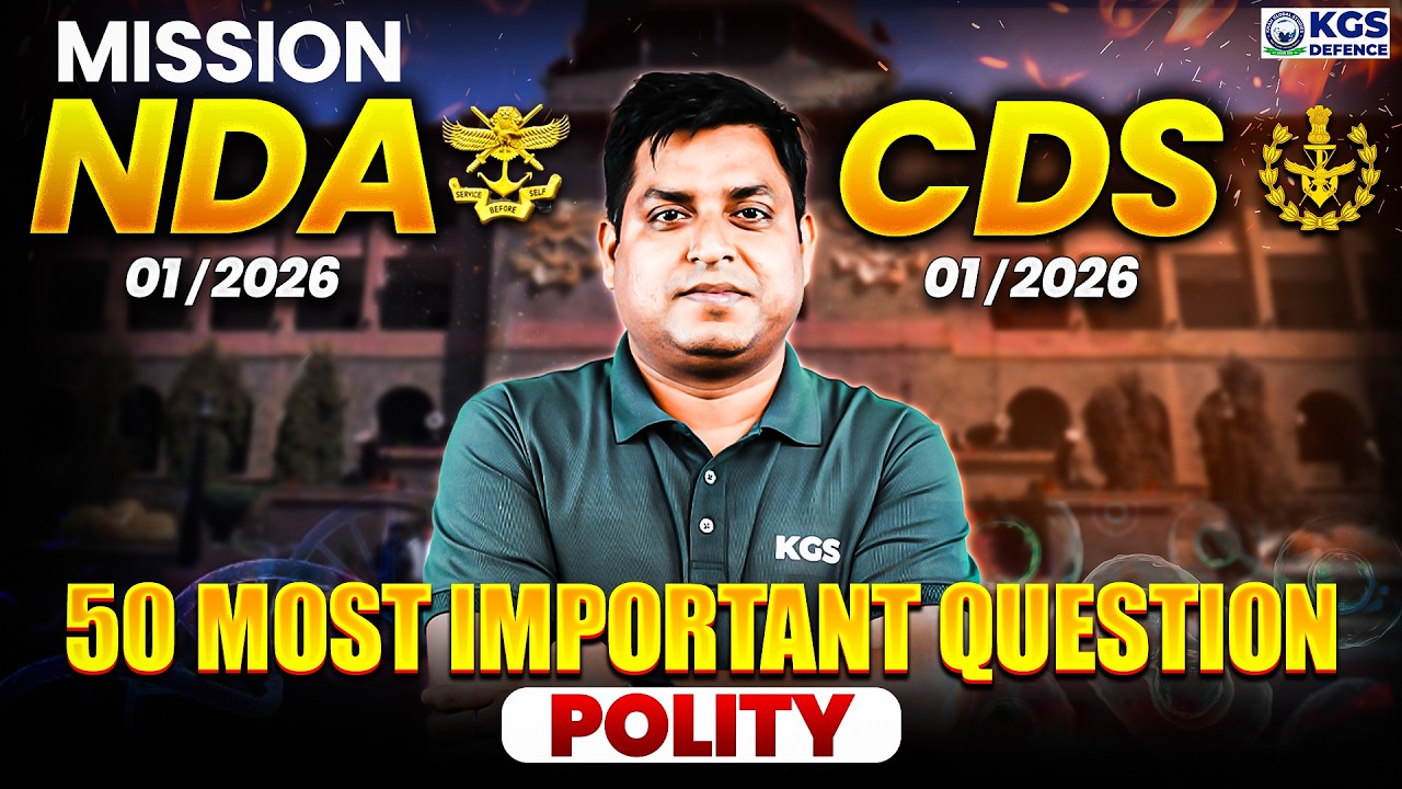 MISSION NDA 01/2026 CDS 01/2026 50 MOST IMPORTANT QUESTION POLITY | by Gyan Sir