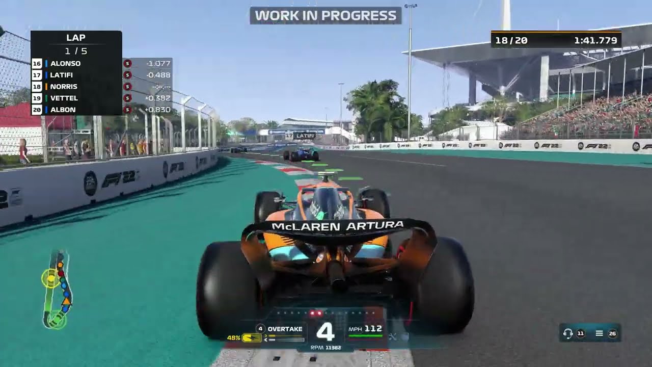 F1 22 MIAMI GAMEPLAY - Wet & Dry (No Commentary)
