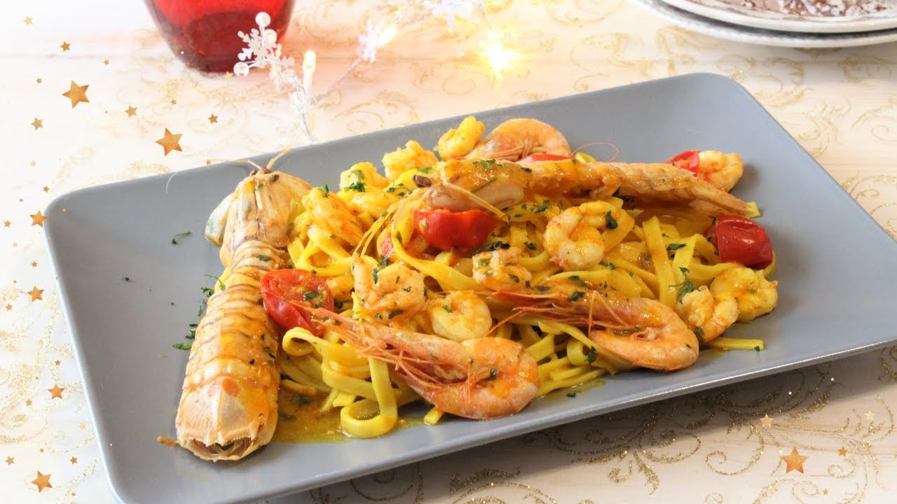 TAGLIOLINI AI GAMBERI E CANOCCHIE: saporiti e cremosi - Ricetta semplice e veloce