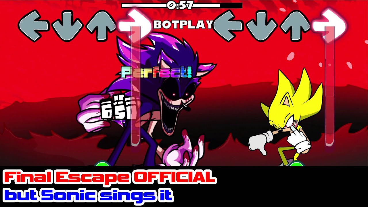 Final Escape OFFICIAL but Sonic sings it - Friday Night Funkin