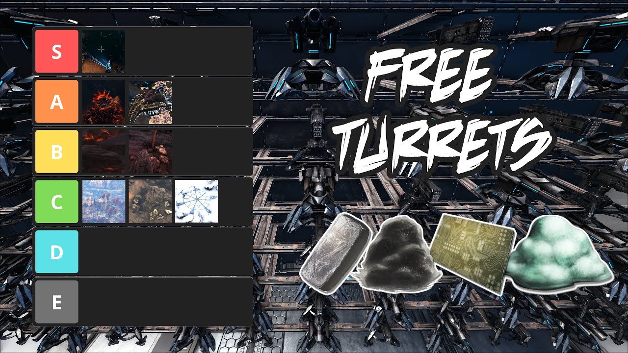 Turrets farming | Polymer | Cementing Paste | Chitin | Keratin | Electronics | Silica Pearls | ARK