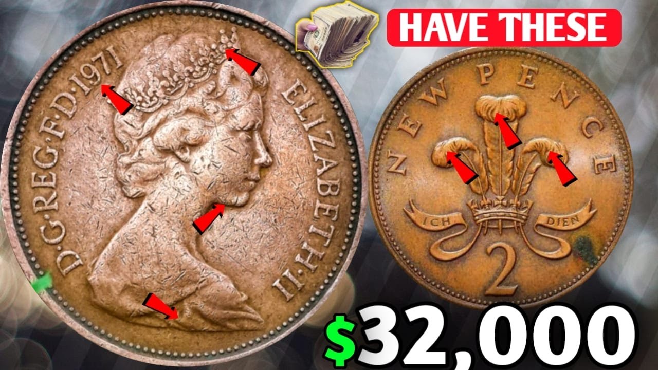 UK Elizabeth 1971 2p New Pence Coin Value | How Much is a 1971 2 New Pence Worth Money?