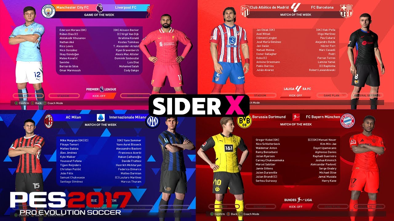 PES2017 SIDER X 2025 MULTI SWITCHER FULL UPDATE