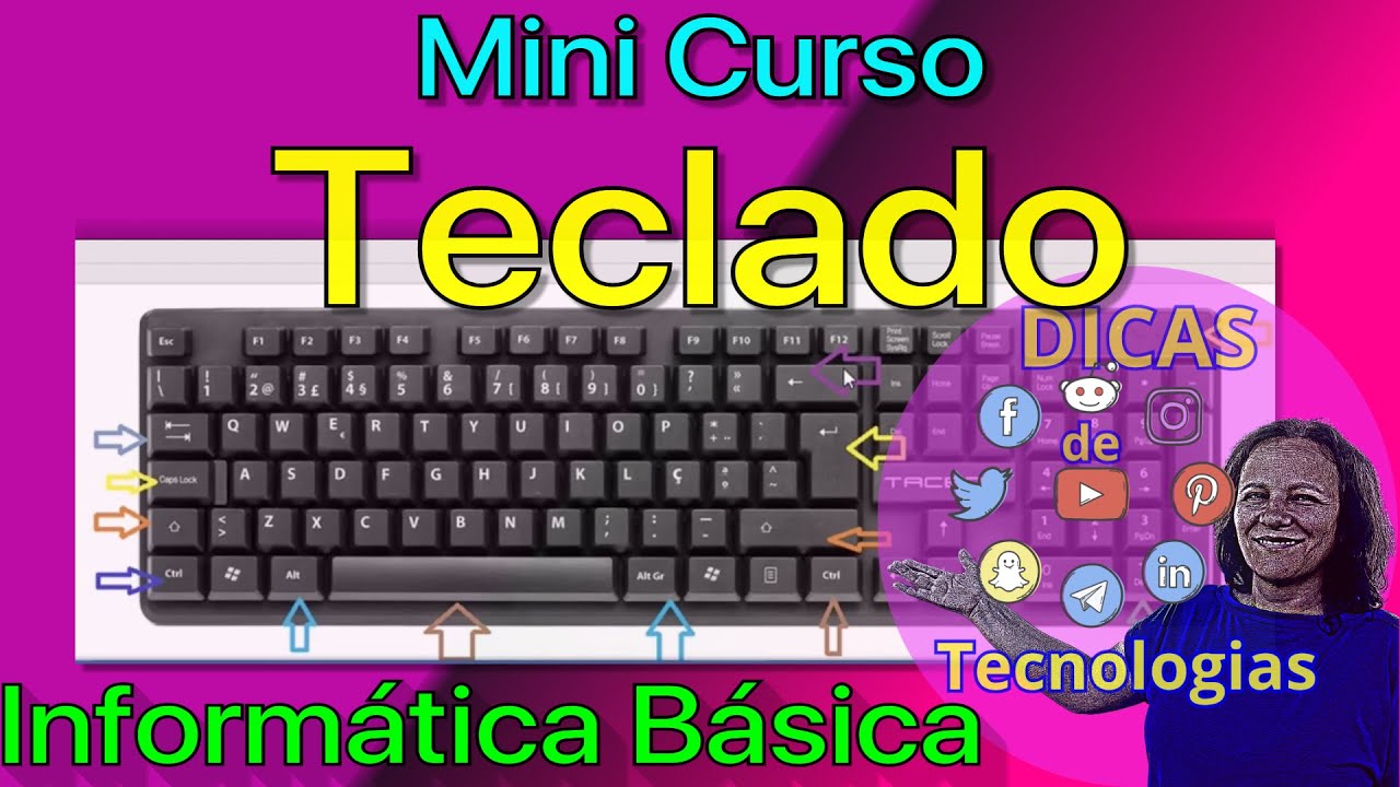 Como usar o teclado do computador de forma fácil. Informática Básica [PASSO A PASSO]