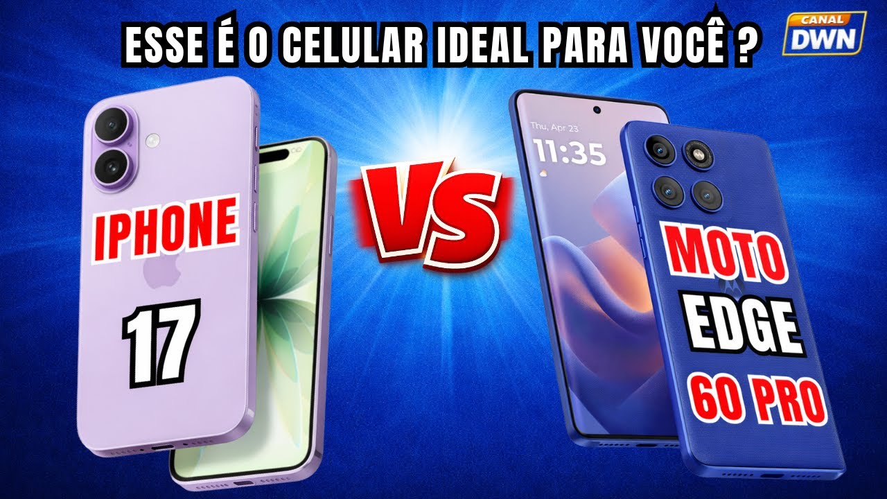 ESSE É O CELULAR IDEAL PARA VOCÊ ?  IPHONE 17  5G VS  MOTO EDGE 60 PRO 5G #dicas  #motorola #iphone