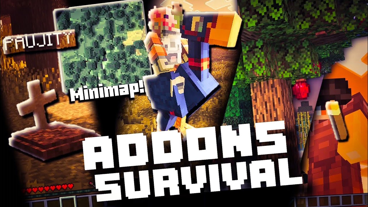 5 ADDONS de SUPERVIVENCIA para Minecraft BEDROCK 1.21 