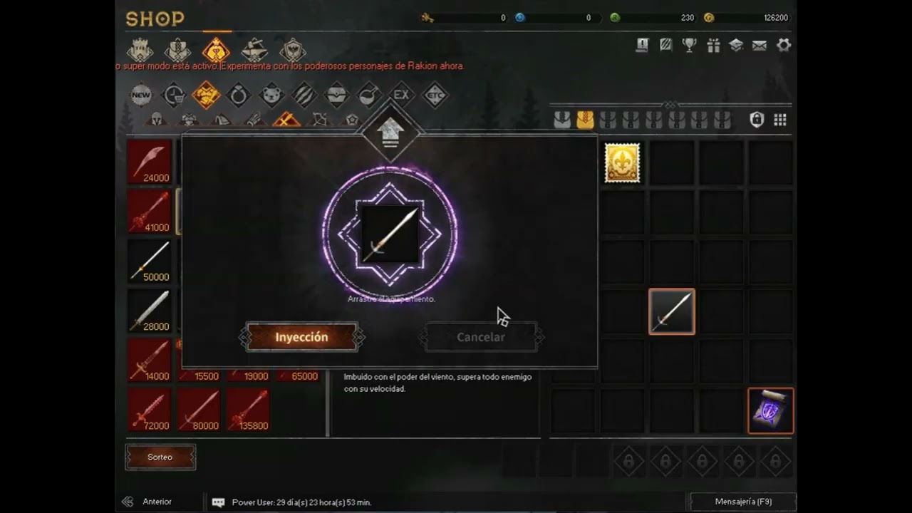 Rakion buscando 4.0 de fear en espada Win