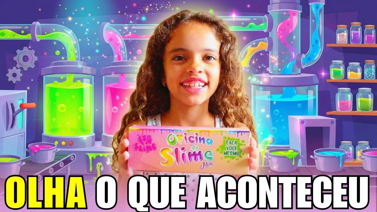 Aninha FAZENDO SLIME com a OFICINA DE SLIME da ISA SLIME. Será que deu certo?
