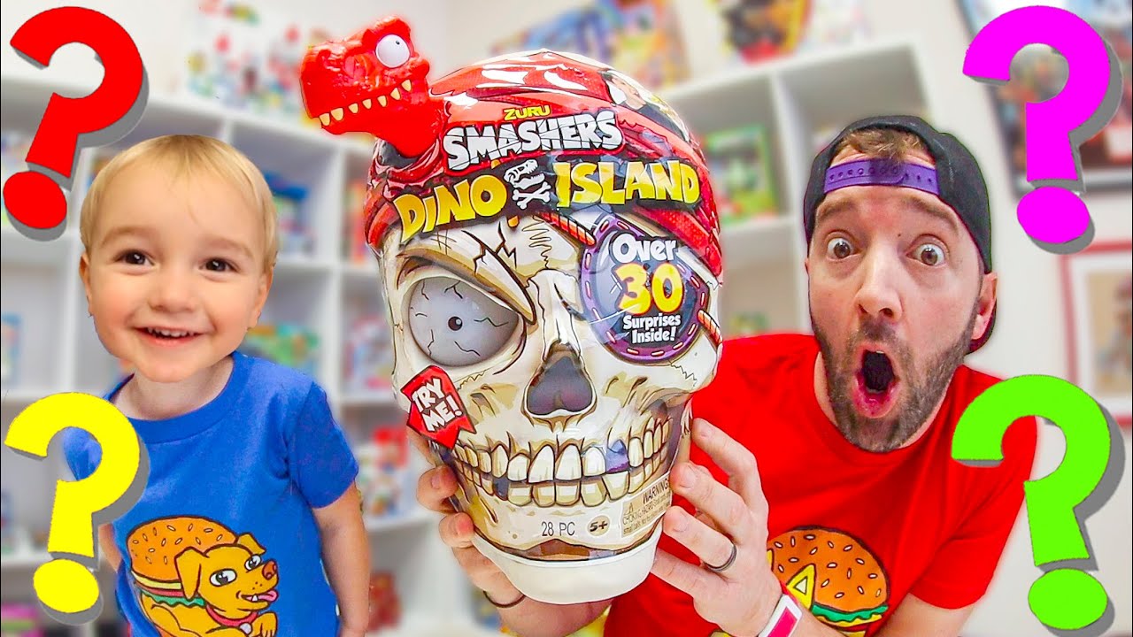 Father & Son OPEN GIANT MYSTERY SKULL! / Dino Mania!