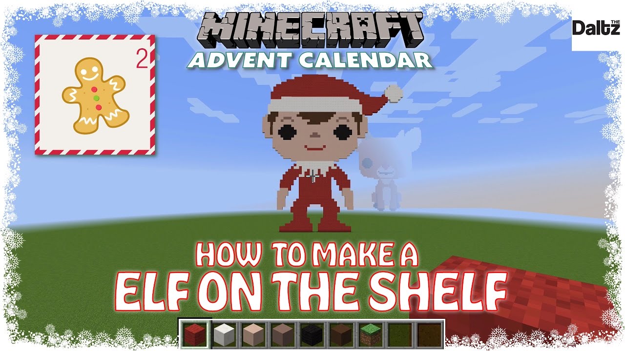 Minecraft Pixel Art - Elf on the Shelf