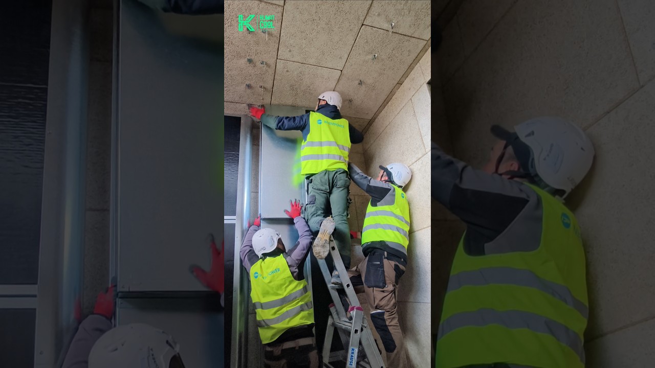 Installing Massive Ventilation Silencer with 120 Mineral Wool Baffles #HVAC #Ventilation #Silencer