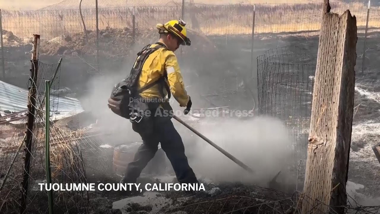 Crews mop up after destructive California wildfire