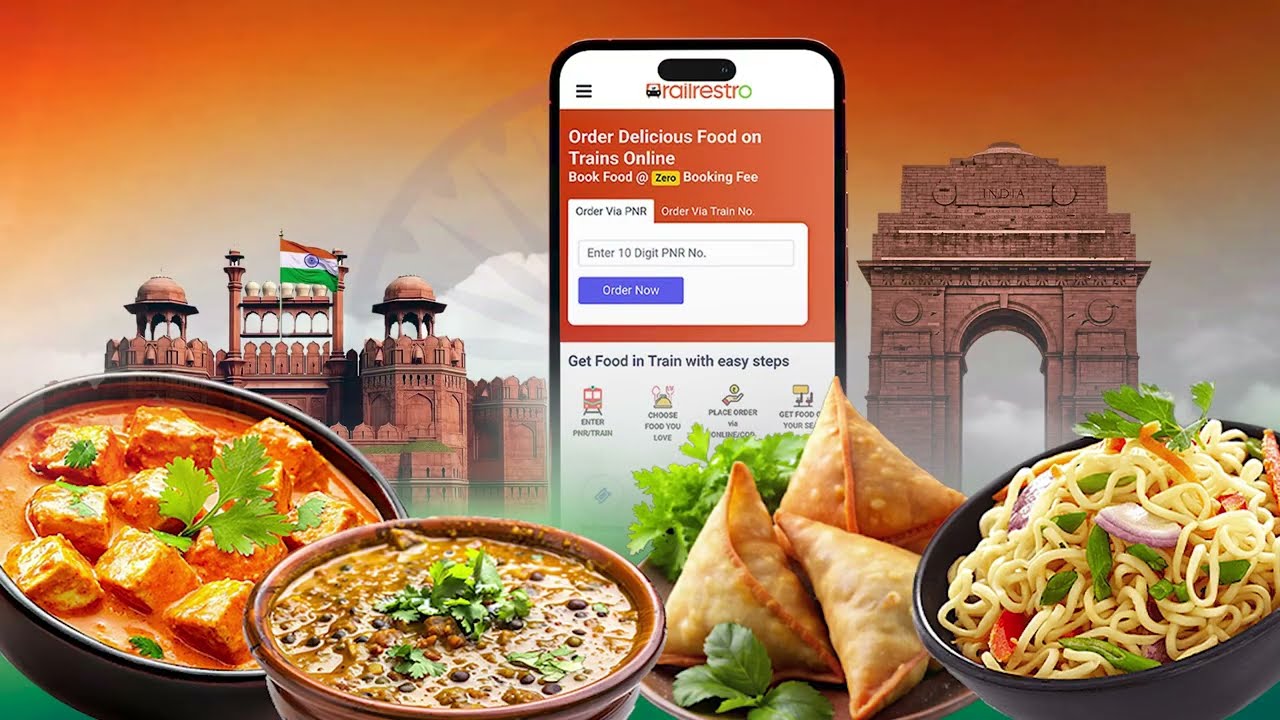 Order Hygienic Food on Train & Celebrate Freedom with Every Bite on Your Train with RailRestro
