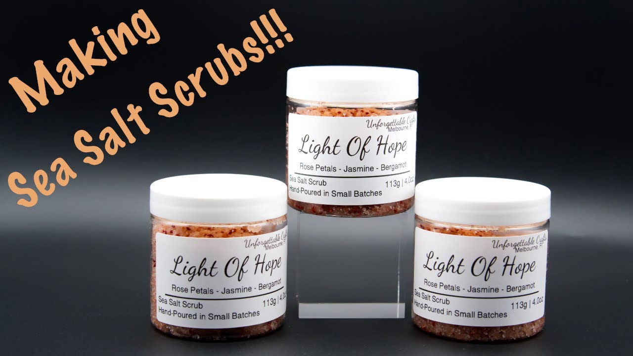 Making Handmade Pink SEA SALT Scrubs | Scratch-Made Natural Body Care