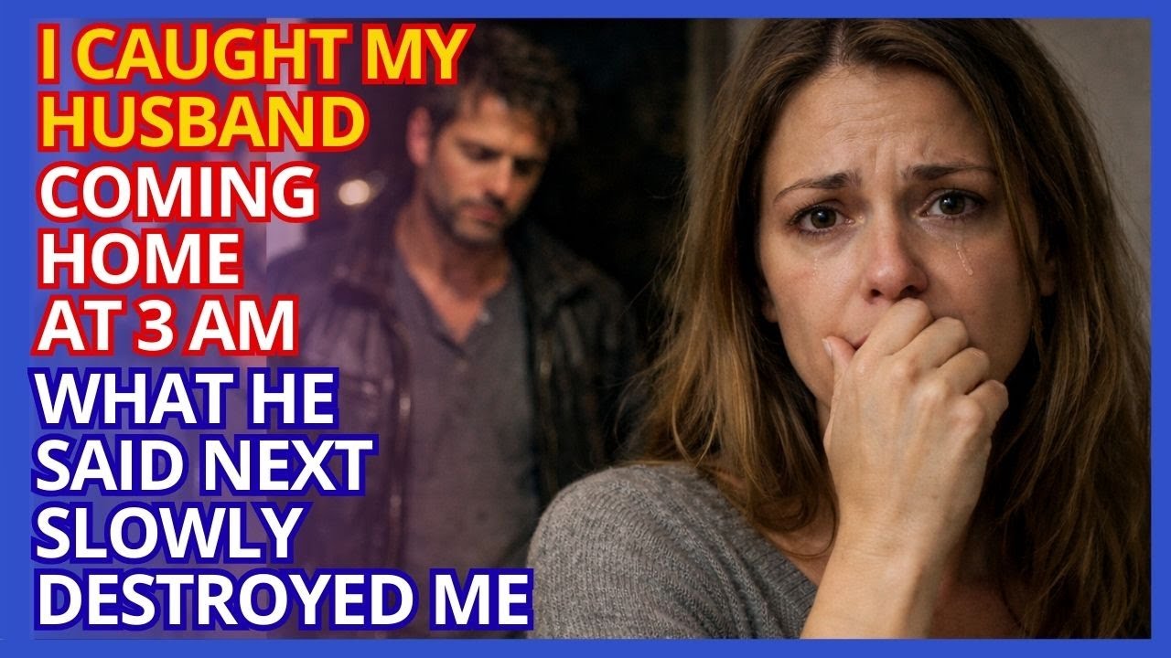 I Caught My Husband Coming Home at 3 AM — What He  Said Next Slowly Destroyed Me.