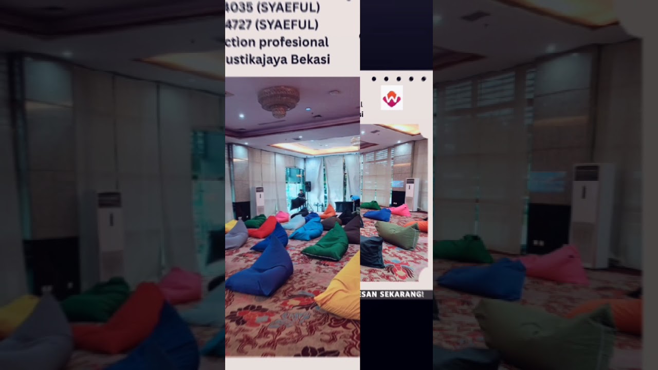 Jasa Sewa Beand Bag Lancip Warna Warni Jakarta Selatan