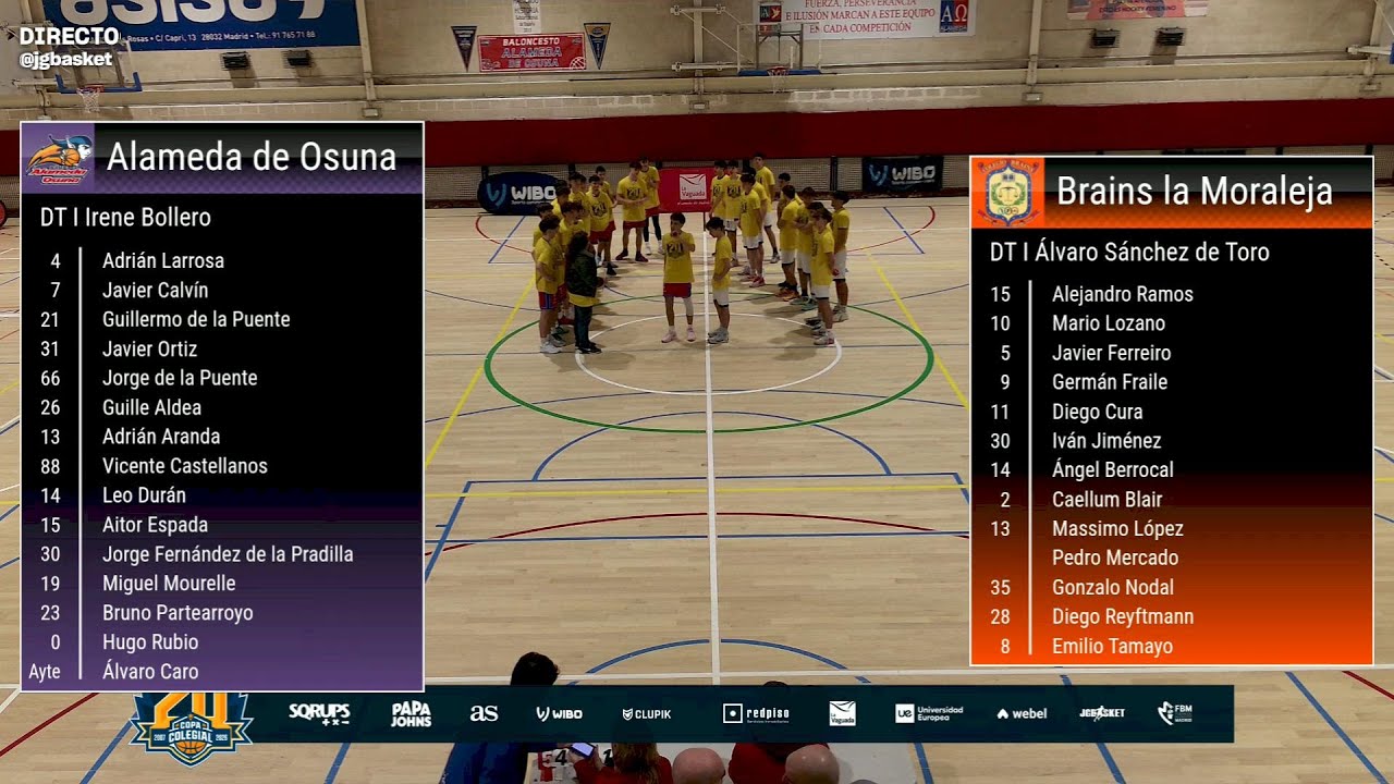 Alameda de Osuna vs Brains. Doble duelo. Copa Colegial Madrid 2026