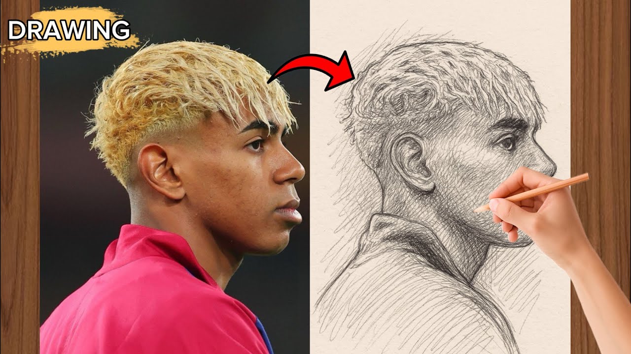 How to draw Lamine Yamal 🤔