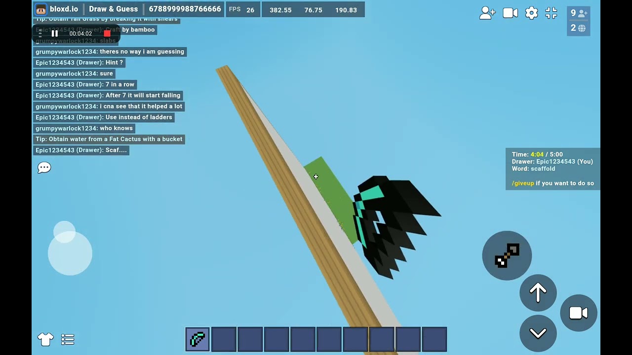 Playing draw and guess