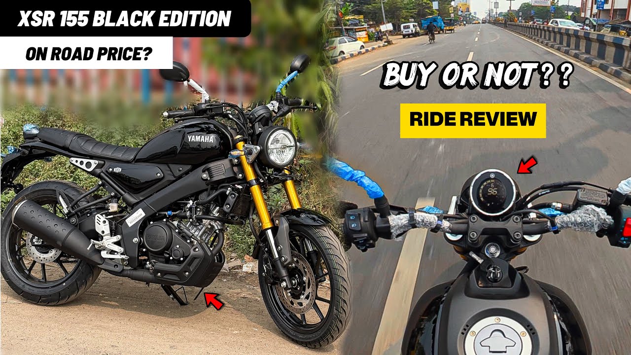 Yamaha XSR 155 Black Colour Ride Review New Model 2026 - Price? New Update Brake Test 😱 |xsr155black