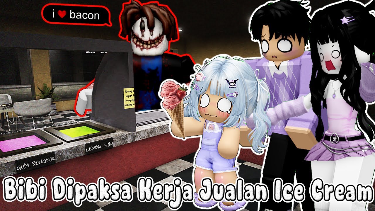 BIBI BERJUALAN ICECREAM DI TOKO YANG SANGAT SEYAMM || ICECREAM SHOP 🏡 ROBLOX INDONESIA