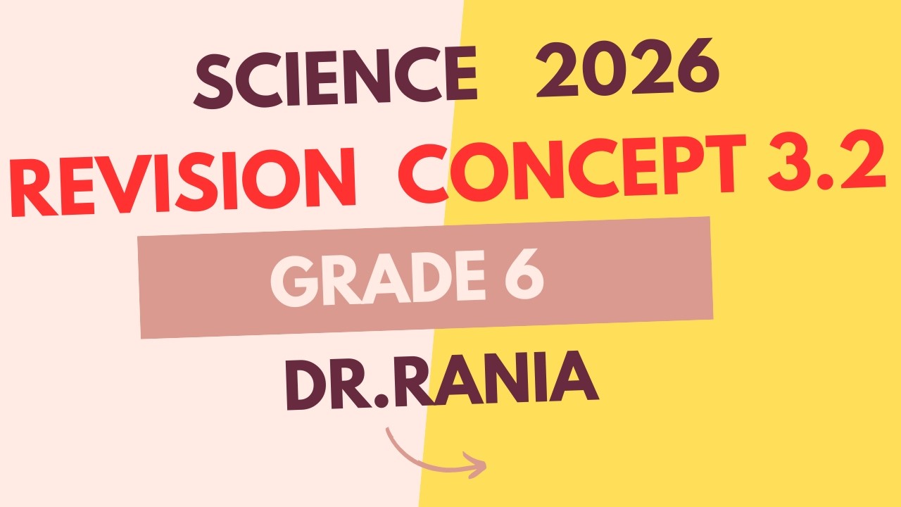 Grade 6 Revision Concept 3.2  2026 مراجعة ساينس الكونسيبت الثانى سنة ستة الترم 2