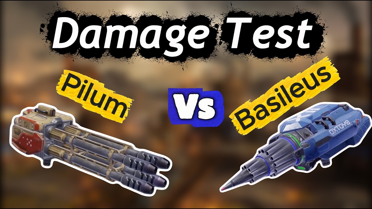 Pilum Vs Basileus Damage Test | Weapon comparison - War Robots