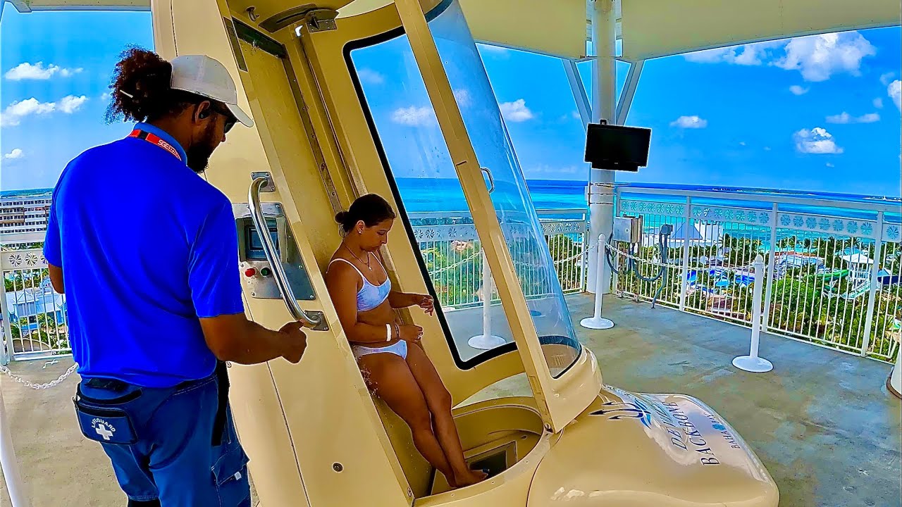 Trapdoor Drop Water Slide at Baha Mar Resort, Bahamas