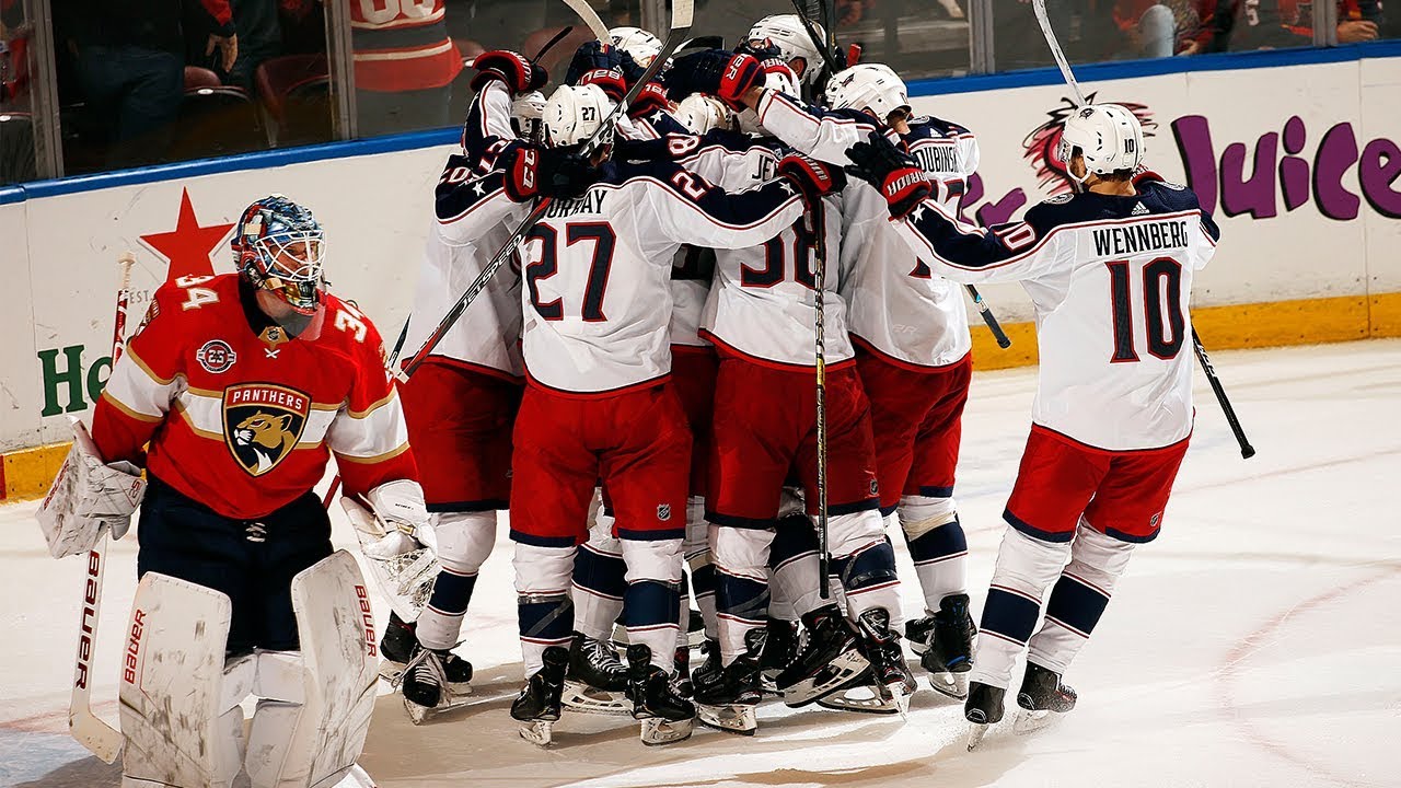 Pierre-Luc Dubois feeds Seth Jones from knees for OT winner