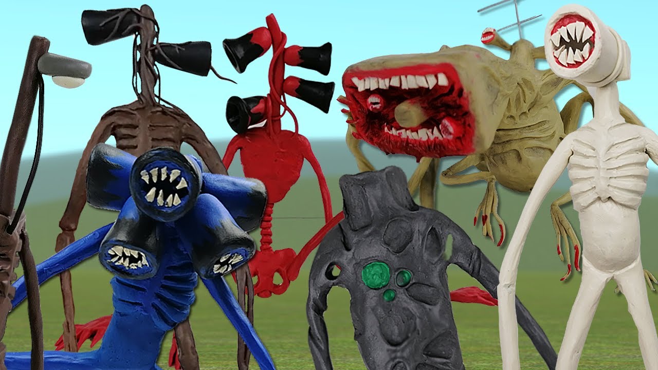 ALL SIREN HEAD with clay / Trevor Henderson Creatures / ClayMod
