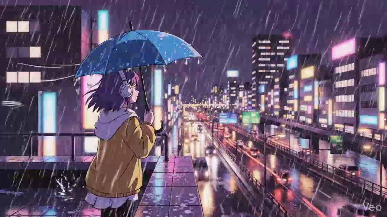 Rainy Neon Streets 🌧️ Japanese City Lofi | Study Beats