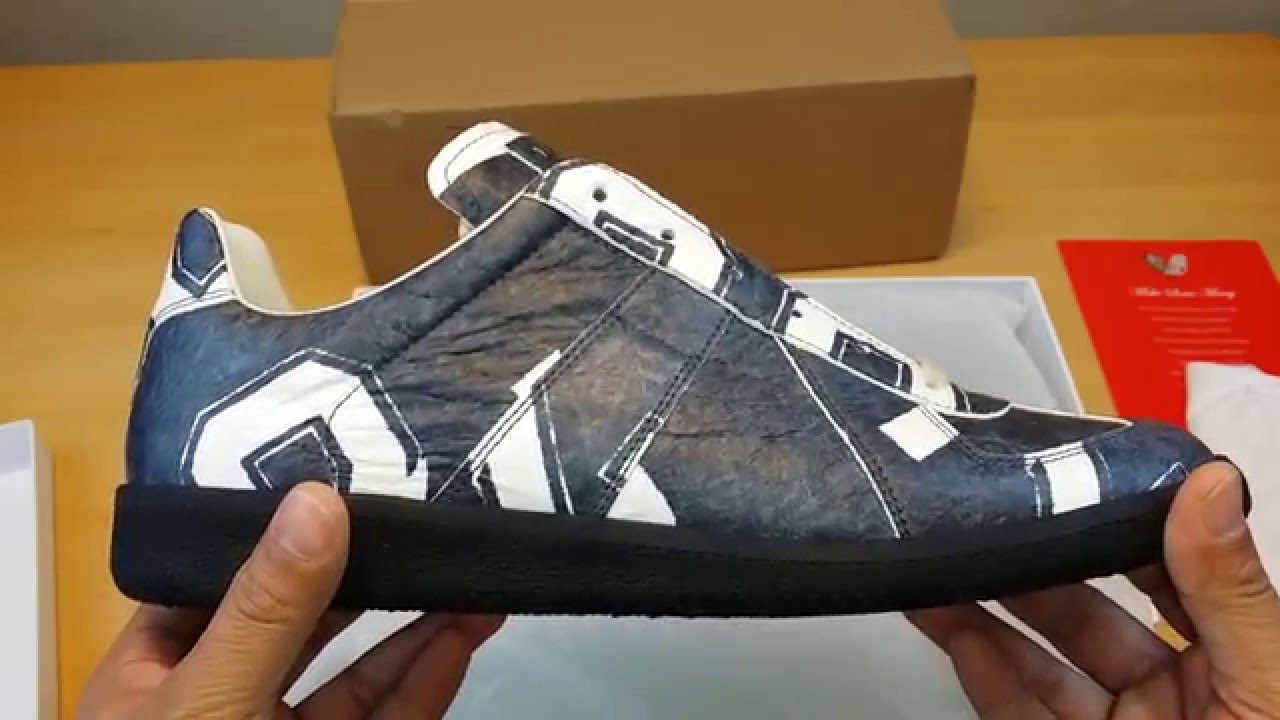 Maison Margiela Tumbled Printed Calfskin Sneaker Unboxing Pickup Review / Margiela Trainers