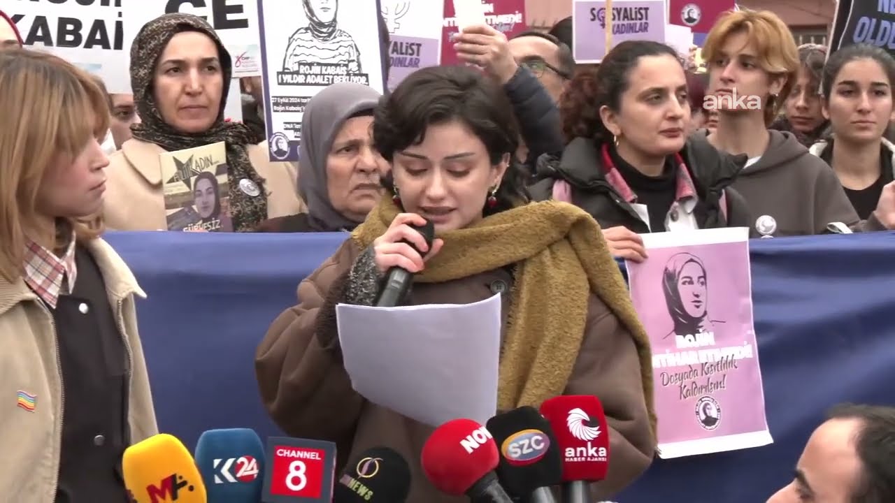 Rojin Kabaiş için Adalet Komisyonları, Adalet Bakanlığı önünde açıklama yaptı