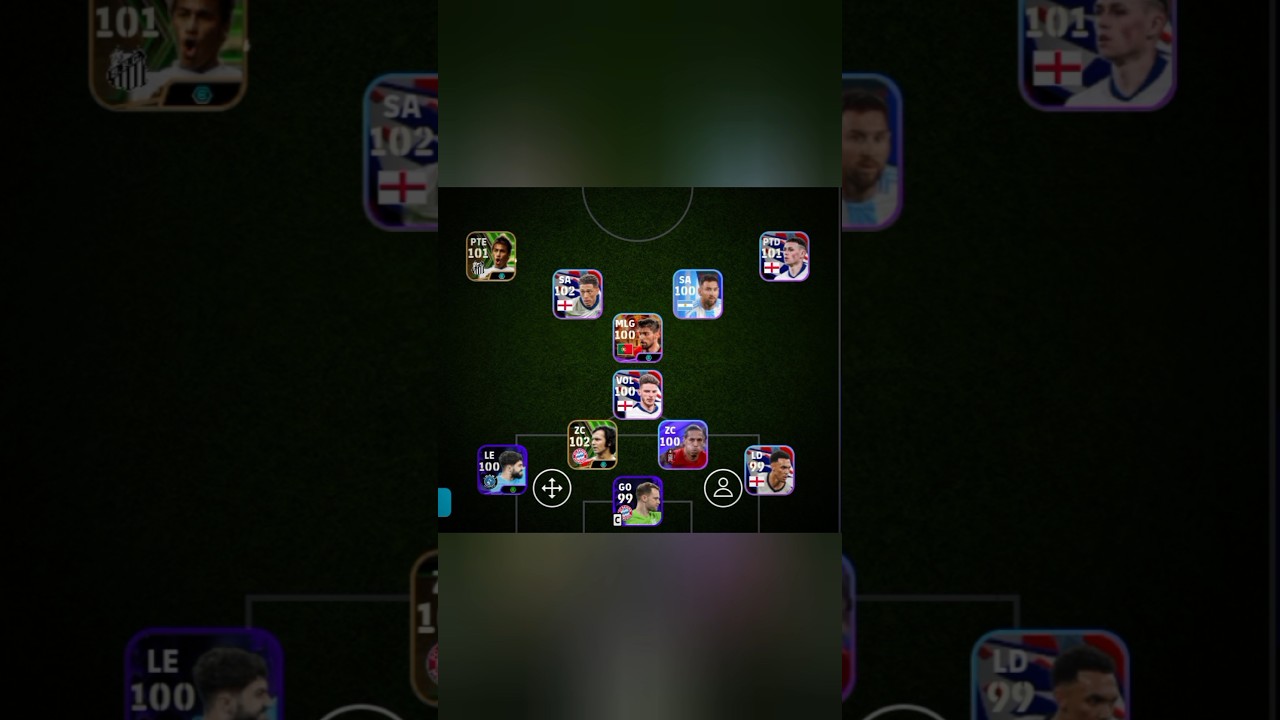 Formação X, para Contra-Ataque Rápido Efootball 2024 Mobile. 