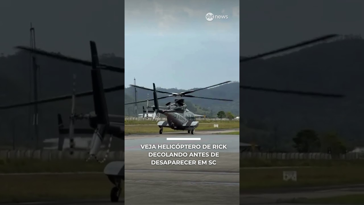 Veja helic&oacute;ptero de Rick decolando antes de desaparecer em SC | #SBTNews