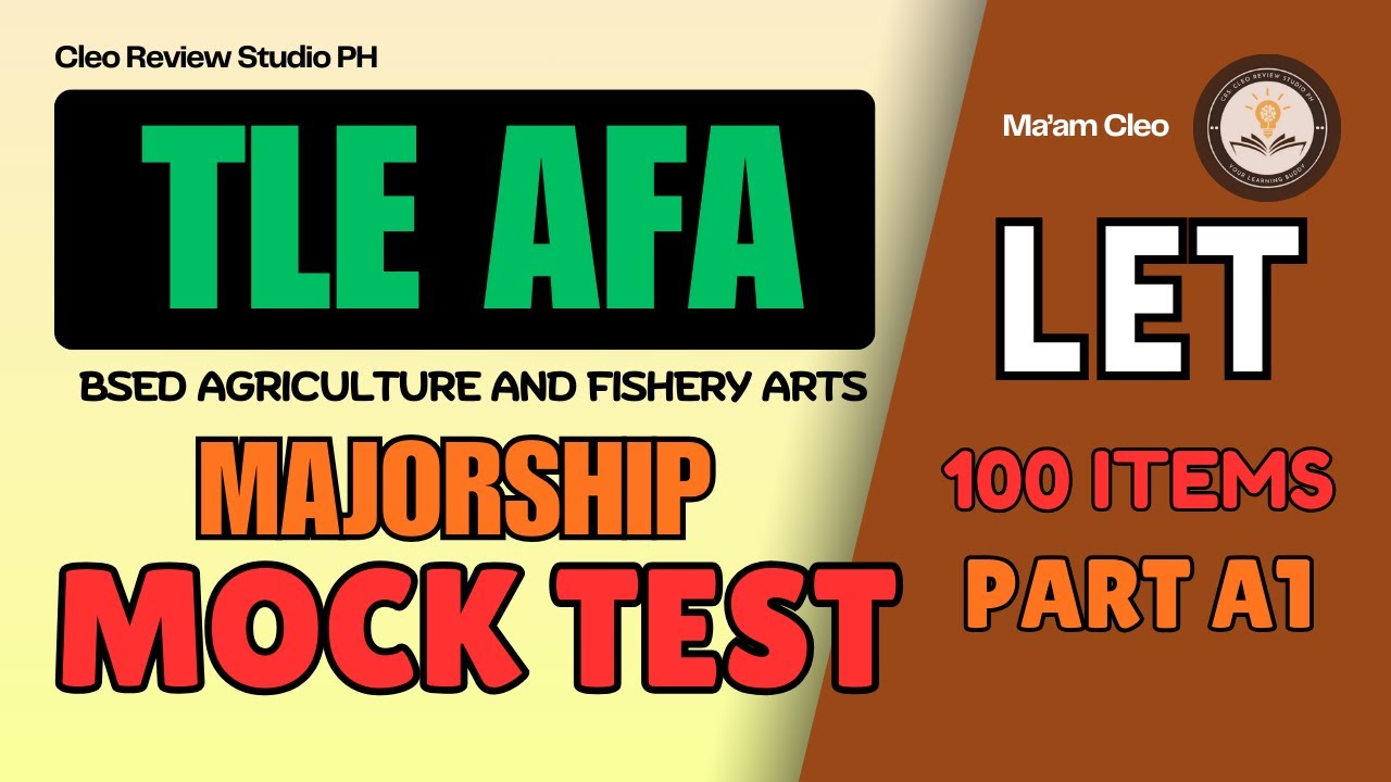 BSED AGRICULTURE AND FISHERY ARTS 100 ITEMS PART A1 TLE AFA REVIEW MAJORSHIP LEPT