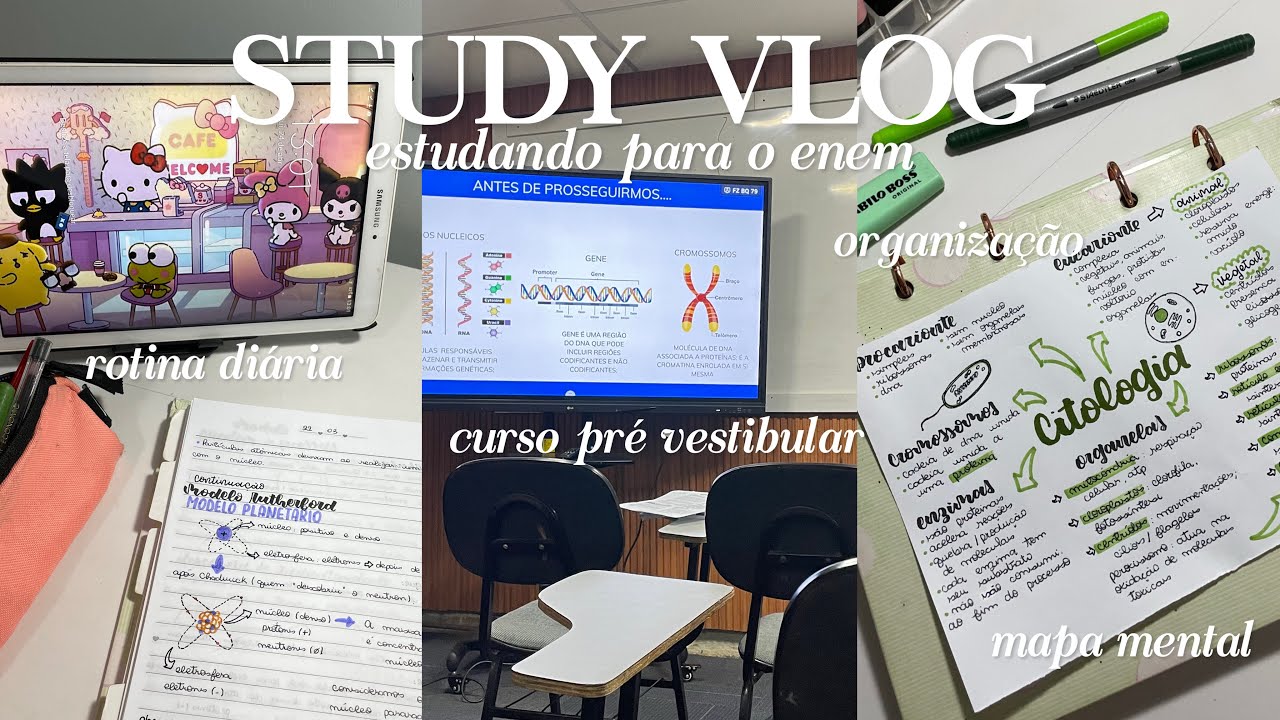 study vlog 🧪| minha rotina estudando para o enem
