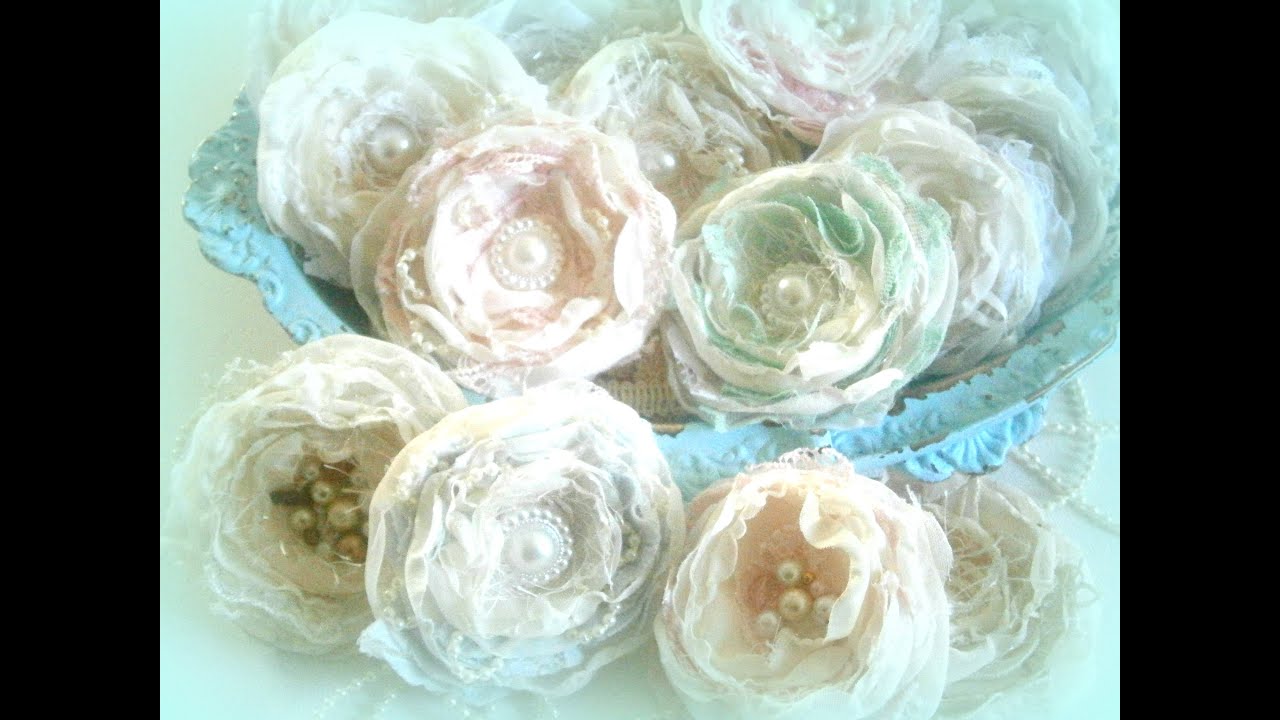 Shabby Chic Flower Tutorial - Tattered Chic Blooms