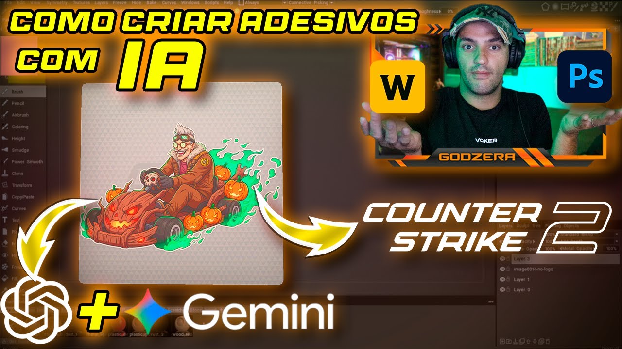 Como Criar Adesivos de CS2 com Inteligência Artificial (Passo a Passo)