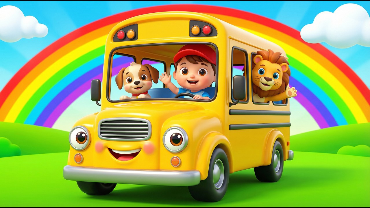 Ride the Happy Bus with Kiko 🚍🐶🦁  Fun Animal Song for Kids & Toddlers