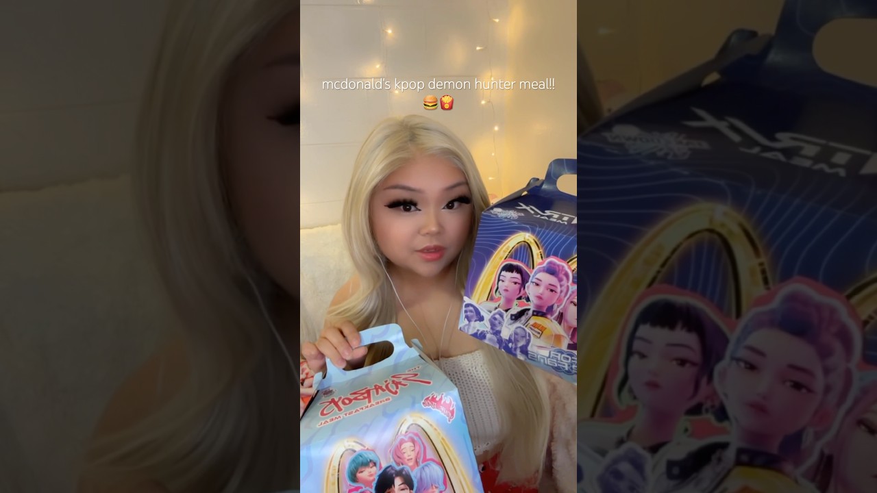 KPOP DEMON HUNTERS MCDONALDS MEAL #asmr #mukbang #eating #eatingsounds