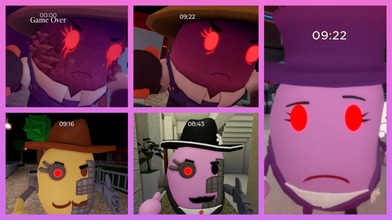 PIGGY VS 100 PLAYERS MR.P AND MRS.P JUMPSCARES!
