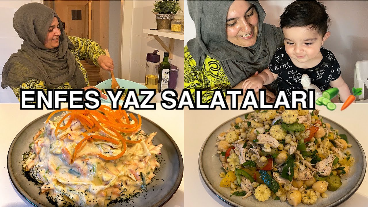 YAZA DAMGA VURACAK SALATALAR| HAVUCLU LAHANA SALATASI🥕TAVUKLU BOL SEBZELİ SALATA🥗SOHBETLI TARIFLER