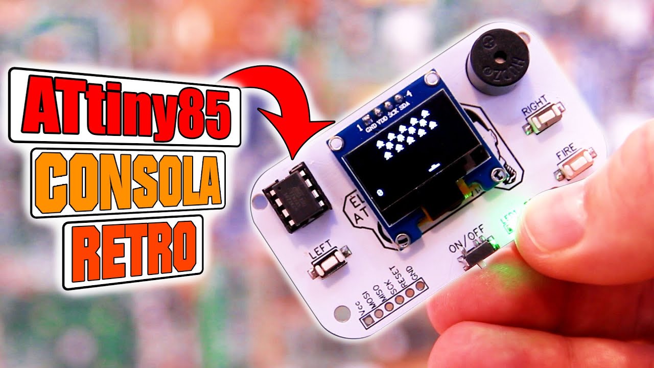 Consola Retro Con ATtiny85 y Arduino | Multiples Juegos