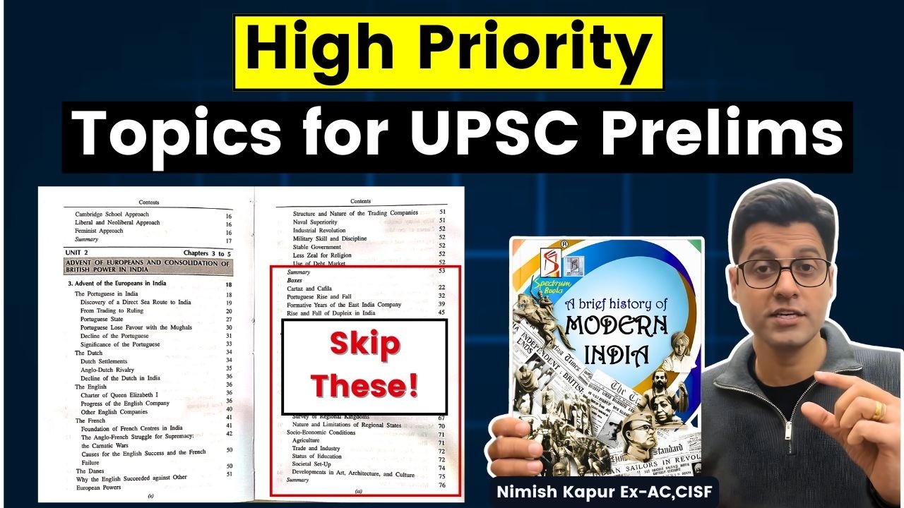 How to read Spectrum Modern History for UPSC Prelims 2026