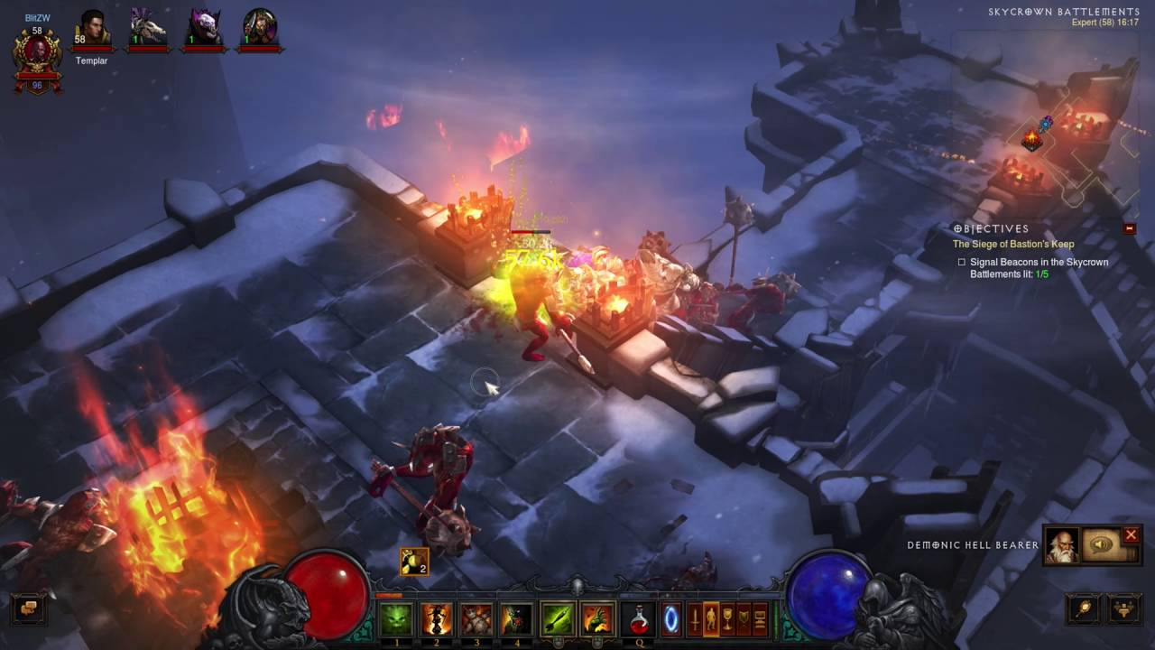 Diablo 3 RoS Act 3 Quest 1 Signal Beacons in the Skycrown Battlements