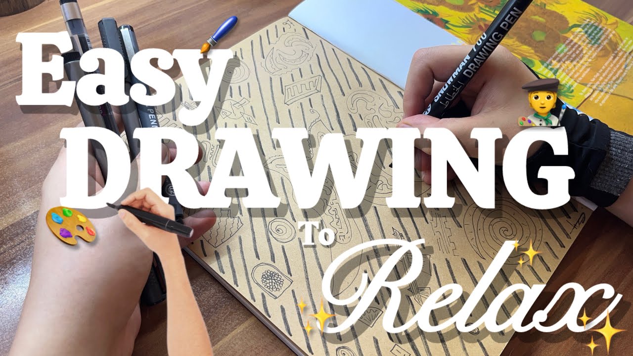 Out of IDEAS?? Draw THIS with me🧑‍🎨✨ relaxing full drawing tutorial (beginner friendly/ no cuts)🧘